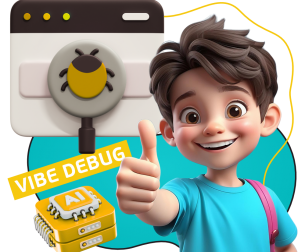 Тестирование & Vibe Debug. Охотники за багами - КИБЕРшкола программирования для детей, компьютерные курсы для школьников, начинающих и подростков - KIBERone г. Отрадное